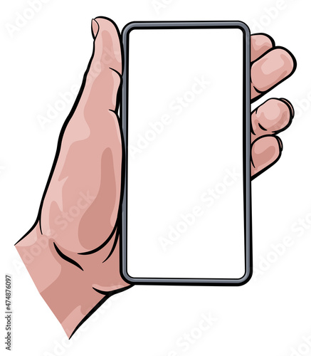 Phone Hand Comic Book Pop A...