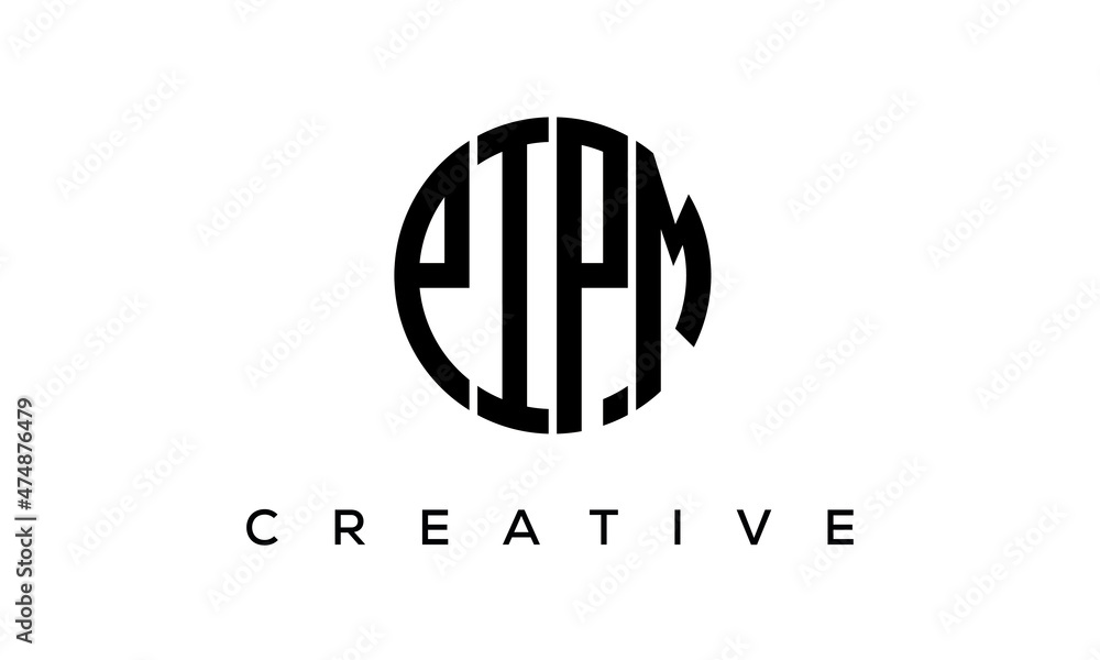 PIPM letters circle logo design vector template PIPM letters circle logo design vector template