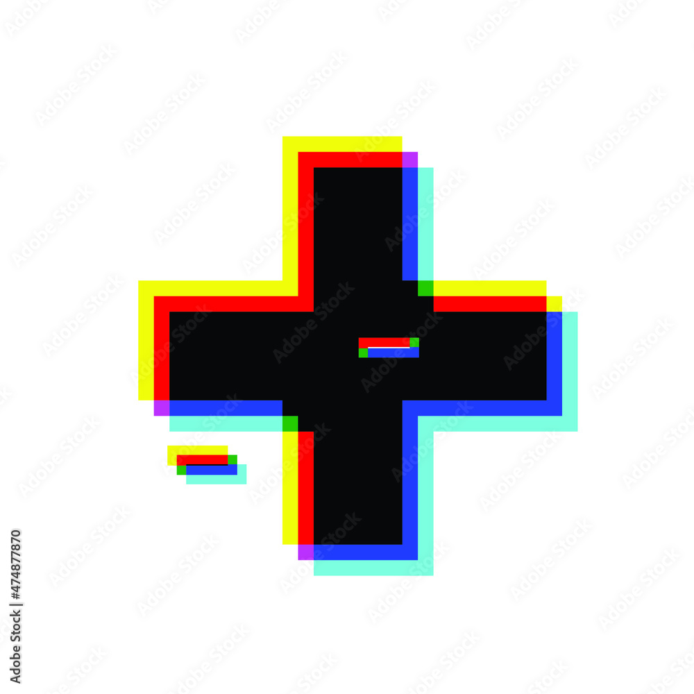 Glitch distorted geometric shape . Minimal art design . Noise destroyed cross logo . Trendy defect error shapes . Glitched x .Broken effect .vector Glitch distorted geometric shape . Minimal art design . Noise destroyed cross logo . Trendy defect error shapes . Glitched x .Broken effect .vector