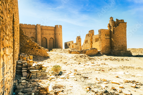 Historic Al-Ukhaidir Fortress near Karbala in Iraq photo