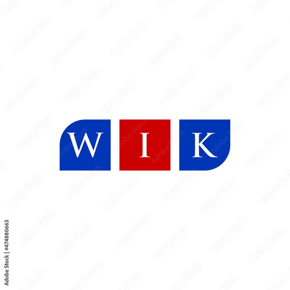 WIK Letter Initial Logo Design Template Vector Illustration WIK Letter Initial Logo Design Template Vector Illustration