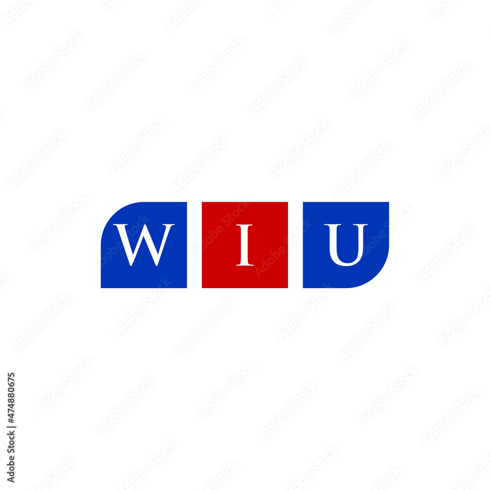 WIU Letter Initial Logo Design Template Vector Illustration WIU Letter Initial Logo Design Template Vector Illustration
