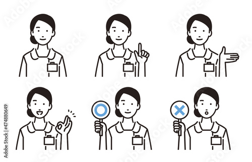女性の看護師セット