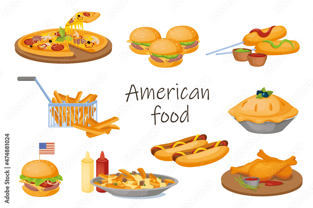 22,536 imágenes, fotos de stock, objetos en 3D y vectores sobre Assortment  of american food