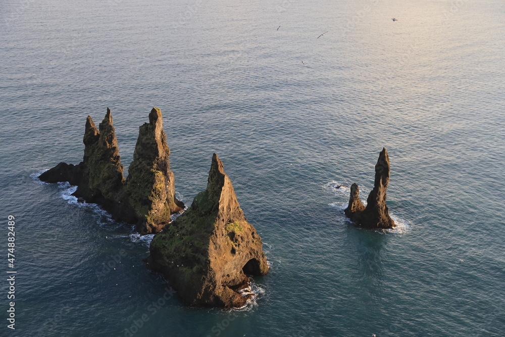 Reynisdrangar Rock Pillars Vik i Myrdal, Southern Iceland Reynisdrangar Rock Pillars Vik i Myrdal, Southern Iceland