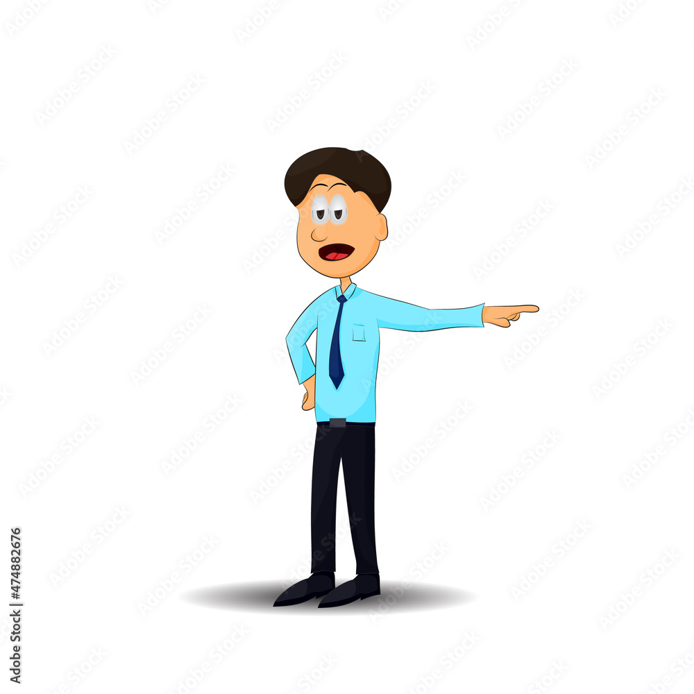 cartoon businessman scold pointing to get out cartoon businessman scold pointing to get out