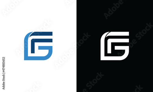 g f gf fg initial logo design vector graphic idea creative