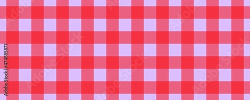 Banner, plaid pattern. Lavender on Red color. Tablecloth pattern. Texture. Seamless classic pattern background.