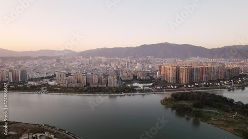 Wallpaper Mural aerial view of cityscape of Lishui
 Torontodigital.ca