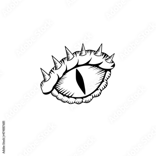 Illustration sketch dragon eyes