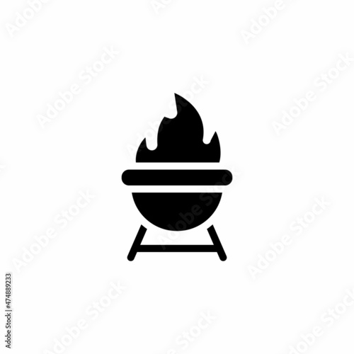 Barbeque icon in vector. Logotype;