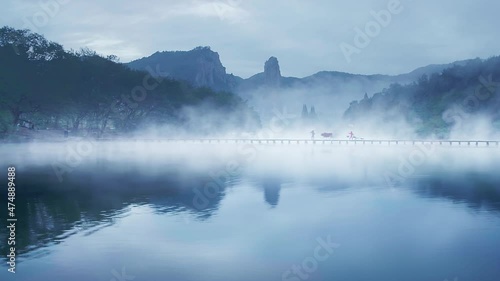 aerial view of Jinyun Xiandu scenic spot photo