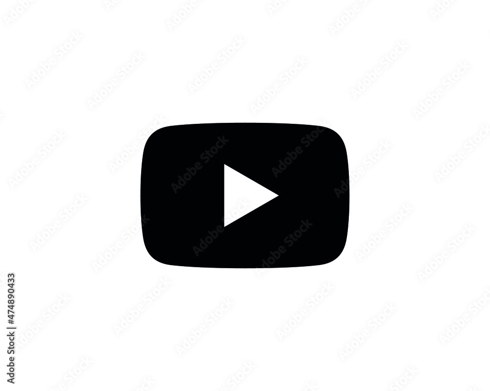 Black play button, video and music icon. A triangle within a circle is a media player symbol. Video and audio multimedia reproduction. Isolated vector illustration on white background. Black play button, video and music icon. A triangle within a circle is a media player symbol. Video and audio multimedia reproduction. Isolated vector illustration on white background.