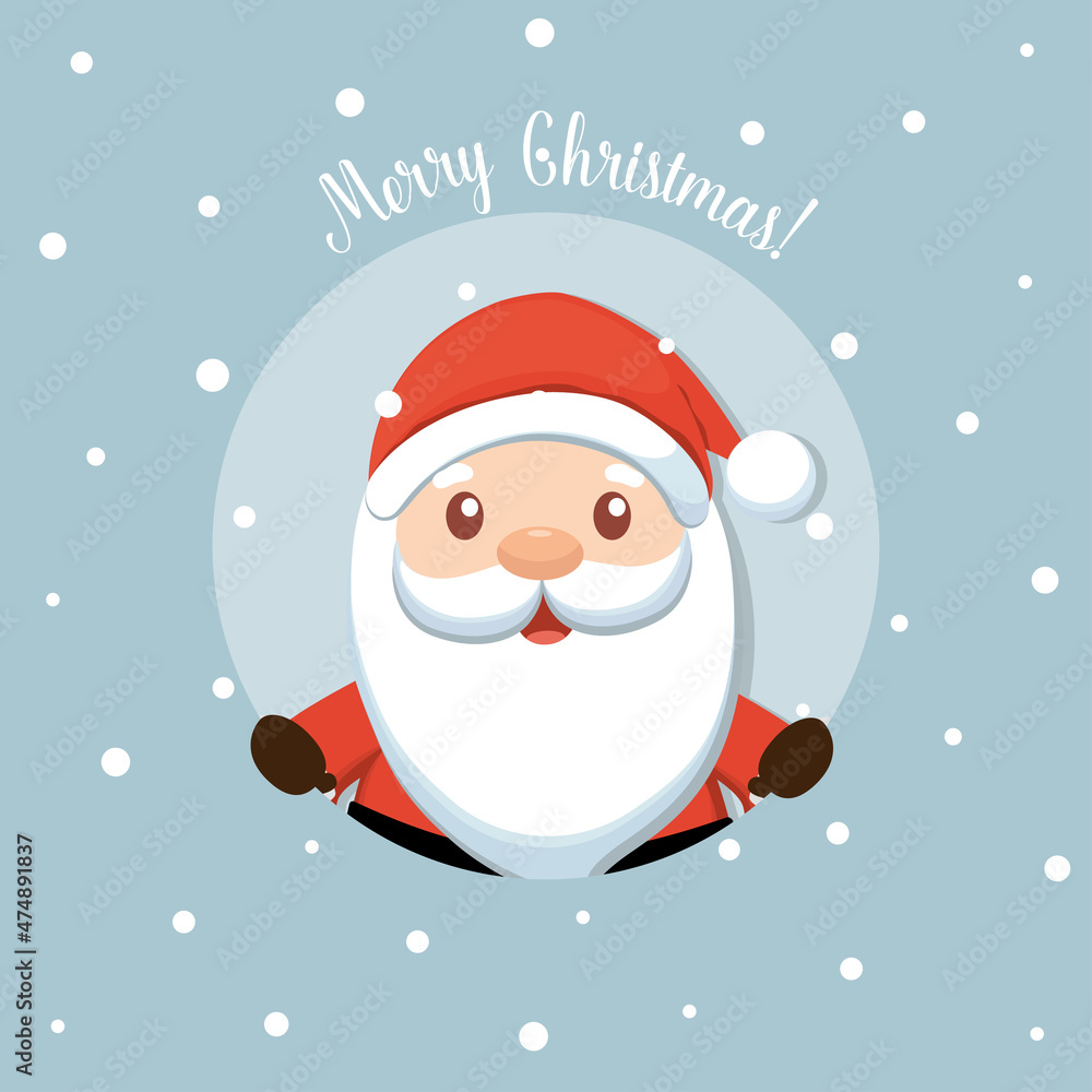 Christmas Greeting Card with Santa Claus. Vector illustration. Christmas Greeting Card with Santa Claus. Vector illustration.