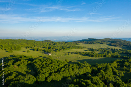 The Ardeche countryside in Europe, France, Ardeche, in summer, on a sunny day. © Florent