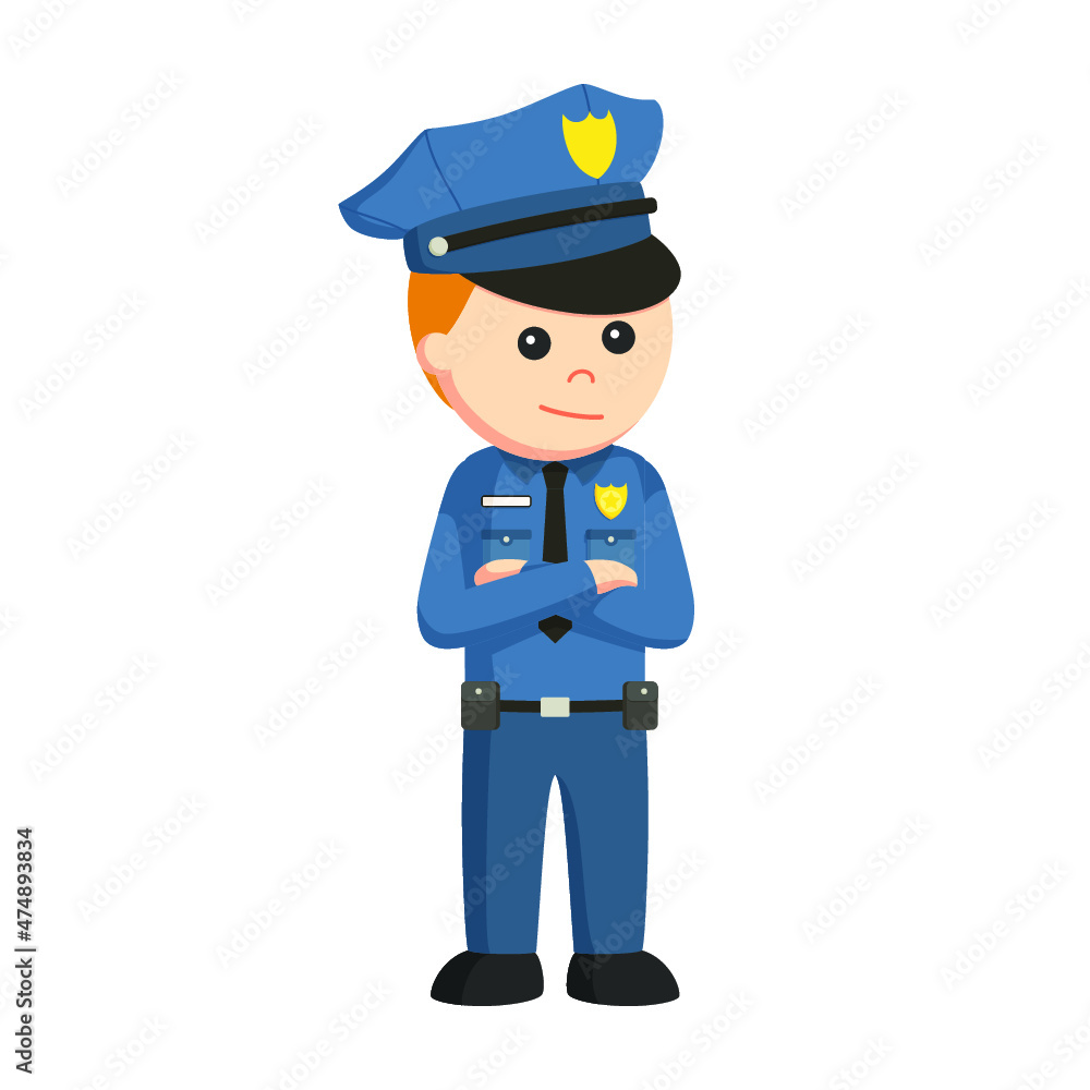 Police Officer design character  on white background