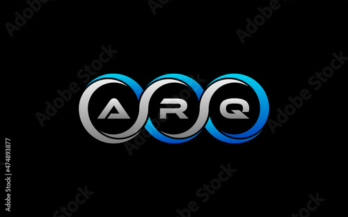 ARQ Letter Initial Logo Design Template Vector Illustration