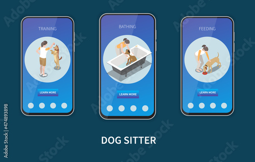 Dog Sitter Isometric Set