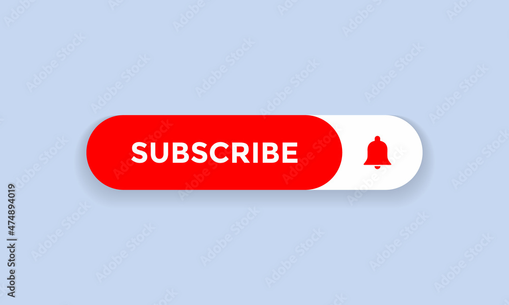 Fototapeta premium Subscribe Button Icon. Element of Streaming Channel Subscriptions. Vector Illustration