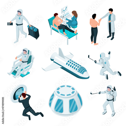 Space Tourism Icon Set