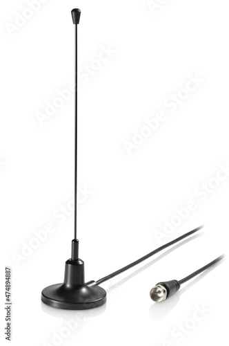Simple metal tv antenna, isolated
