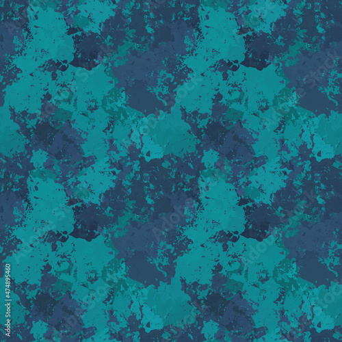 Seamless abstract background, blue and deep blue, paint on the wall.