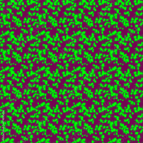 Seamless purple abstract background, green spots.