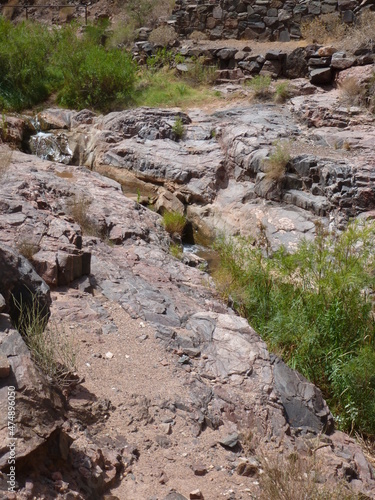 Small side river of Colorado River at the bottom of Grand Canyon, Arizona, USA