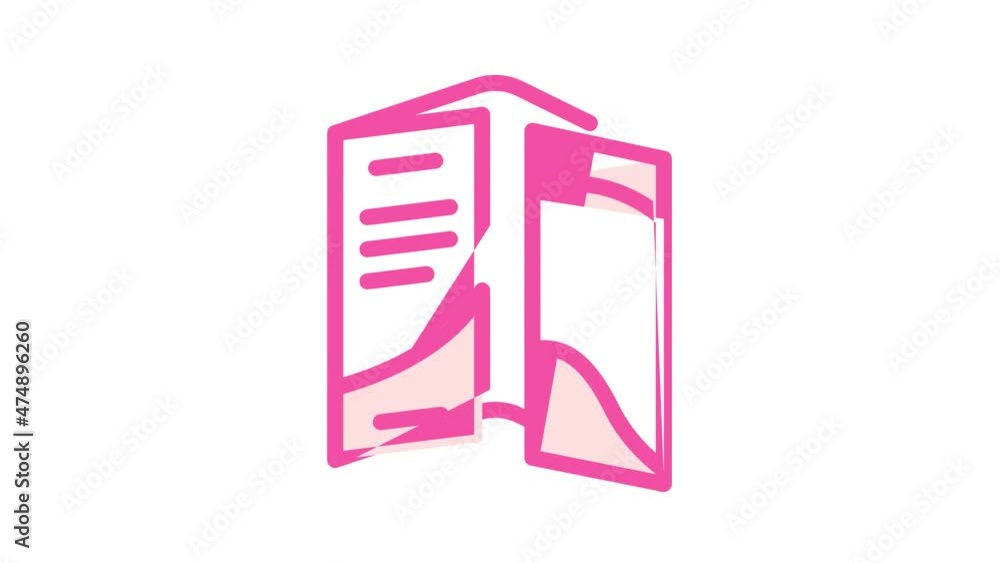 paper booklet animated color icon paper booklet sign. isolated on white background paper booklet animated color icon paper booklet sign. isolated on white background