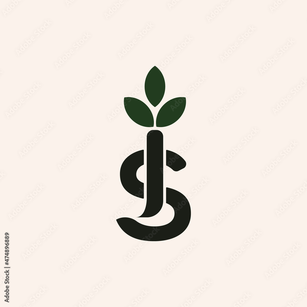 S I Natural Logo Design template. S I letter logo S I Natural Logo Design template. S I letter logo