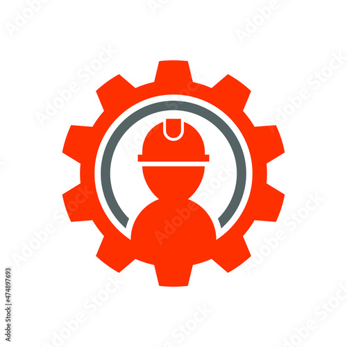 Construction Worker Logo can be used for company, icon, and others.