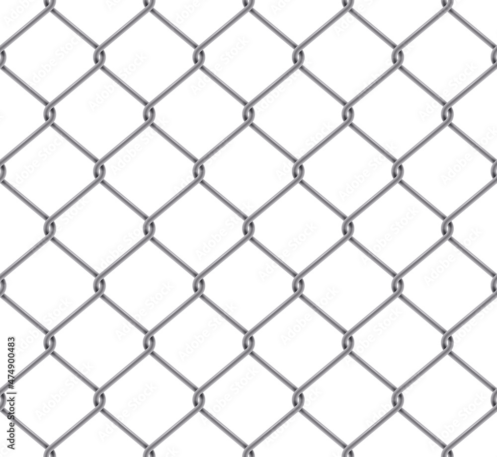 Seamless net rabitz fence pattern. Metal wire mesh background.