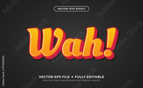 Wah! Editable Vector Text Effect