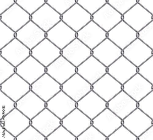 Seamless net rabitz fence pattern. Metal wire mesh background.