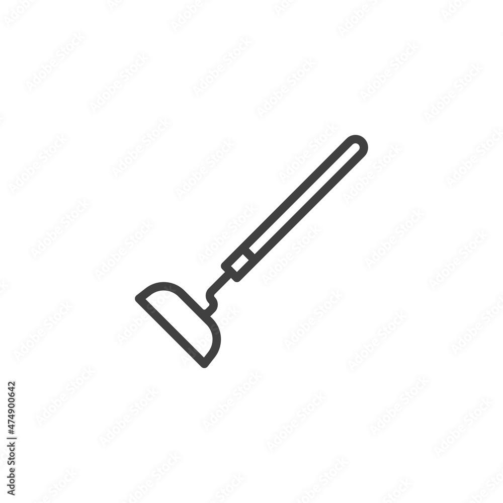 Garden hoe line icon Garden hoe line icon