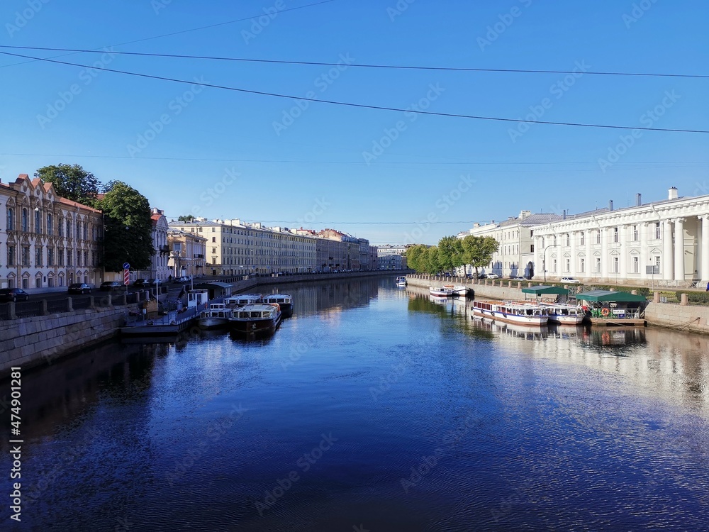 city canal in the country, Saint Petersburg
