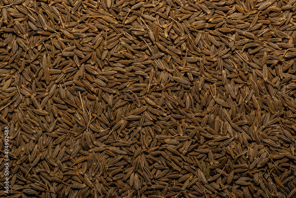 Tas de cumin en graine, texture Tas de cumin en graine, texture