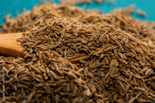 Tas de cumin en graine