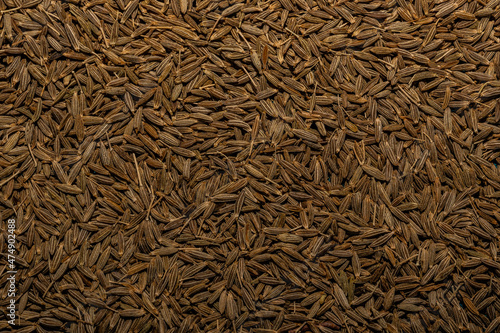 Tas de cumin en graine, texture