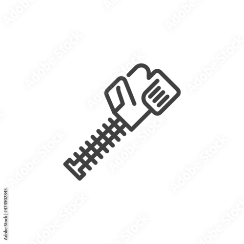 Electric hedge trimmer line icon