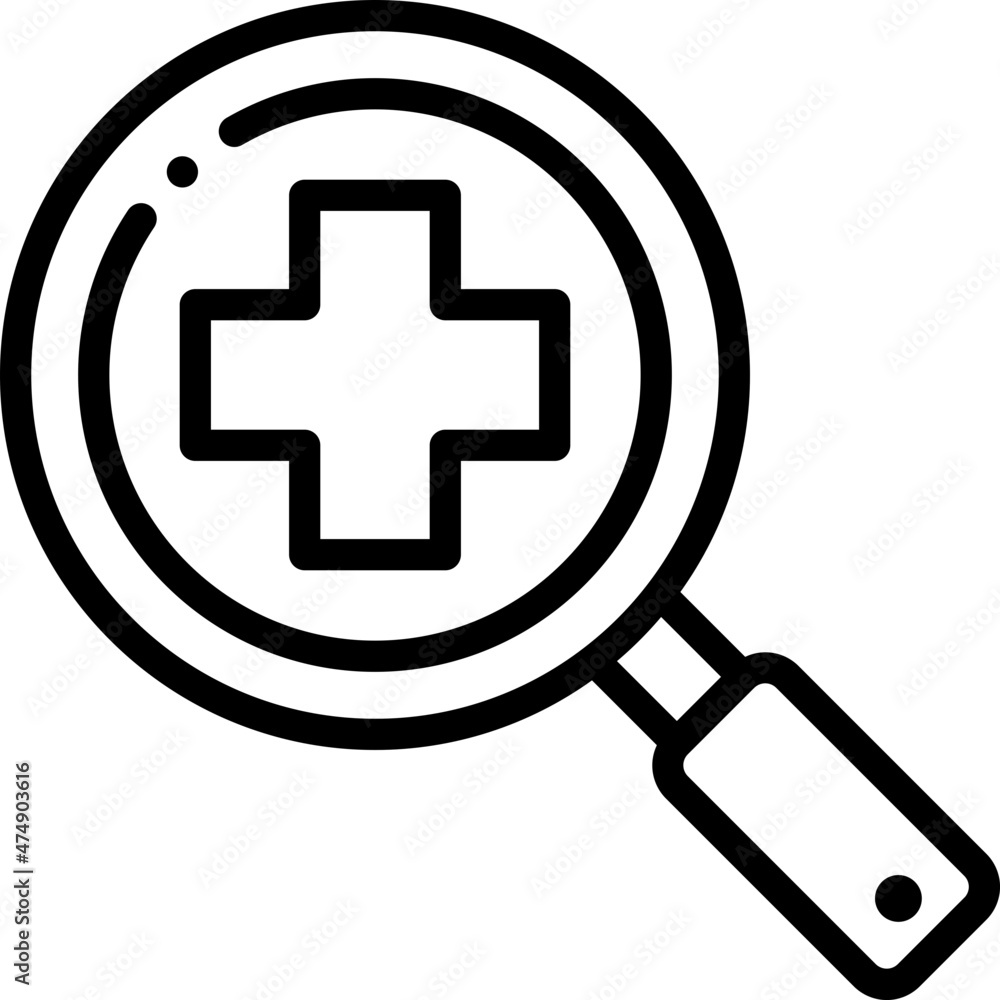 Fototapeta premium magnifier line icon