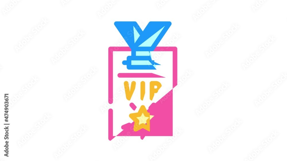vip card animated color icon vip card sign. isolated on white background vip card animated color icon vip card sign. isolated on white background