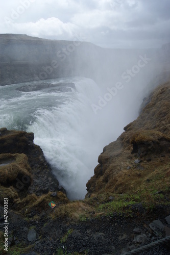 Island Wasserfall  Gullfoss 