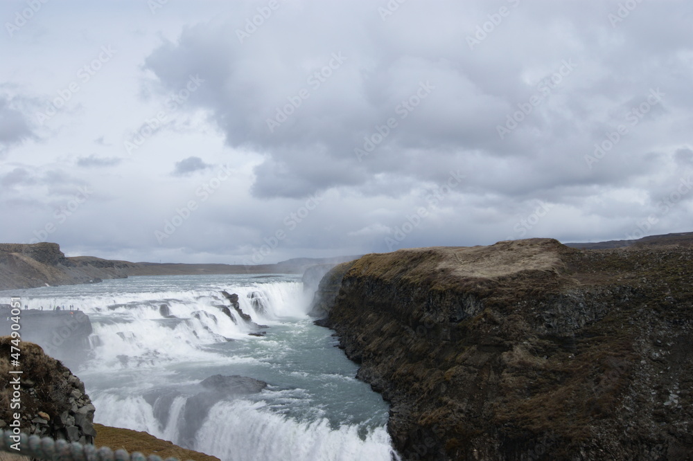 Island Wasserfall, Gullfoss,