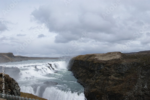 Island Wasserfall  Gullfoss 