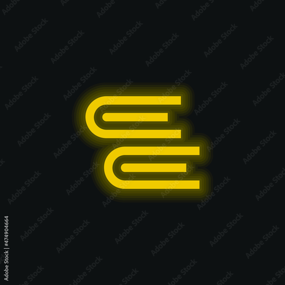 Books yellow glowing neon icon Books yellow glowing neon icon
