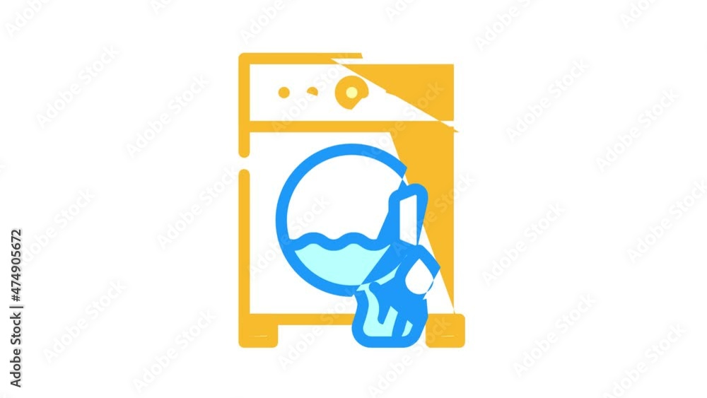 washing machine repair animated color icon washing machine repair sign. isolated on white background washing machine repair animated color icon washing machine repair sign. isolated on white background