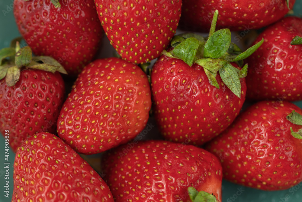 Ripe red strawberries on a plate Ripe red strawberries on a plate