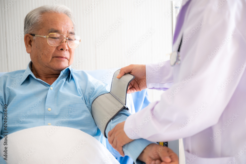 Fototapeta premium professional doctor working in medical checking up patient in hospital clinic, health care concept