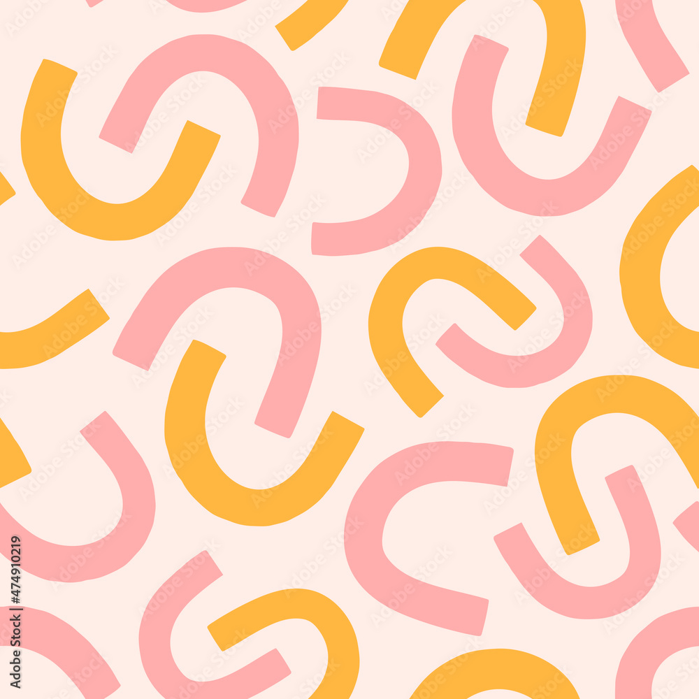 Colorful abstract shapes seamless pattern. Cute trendy wallpaper. Modern background. Colorful abstract shapes seamless pattern. Cute trendy wallpaper. Modern background.